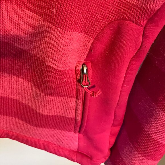 Avalanche women's pink striped fleece hoodie size large - Picture 4 of 8